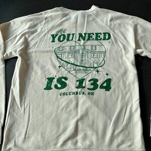 Alpha Phi Sorority Columbus Sweatshirt - Large - Off-White